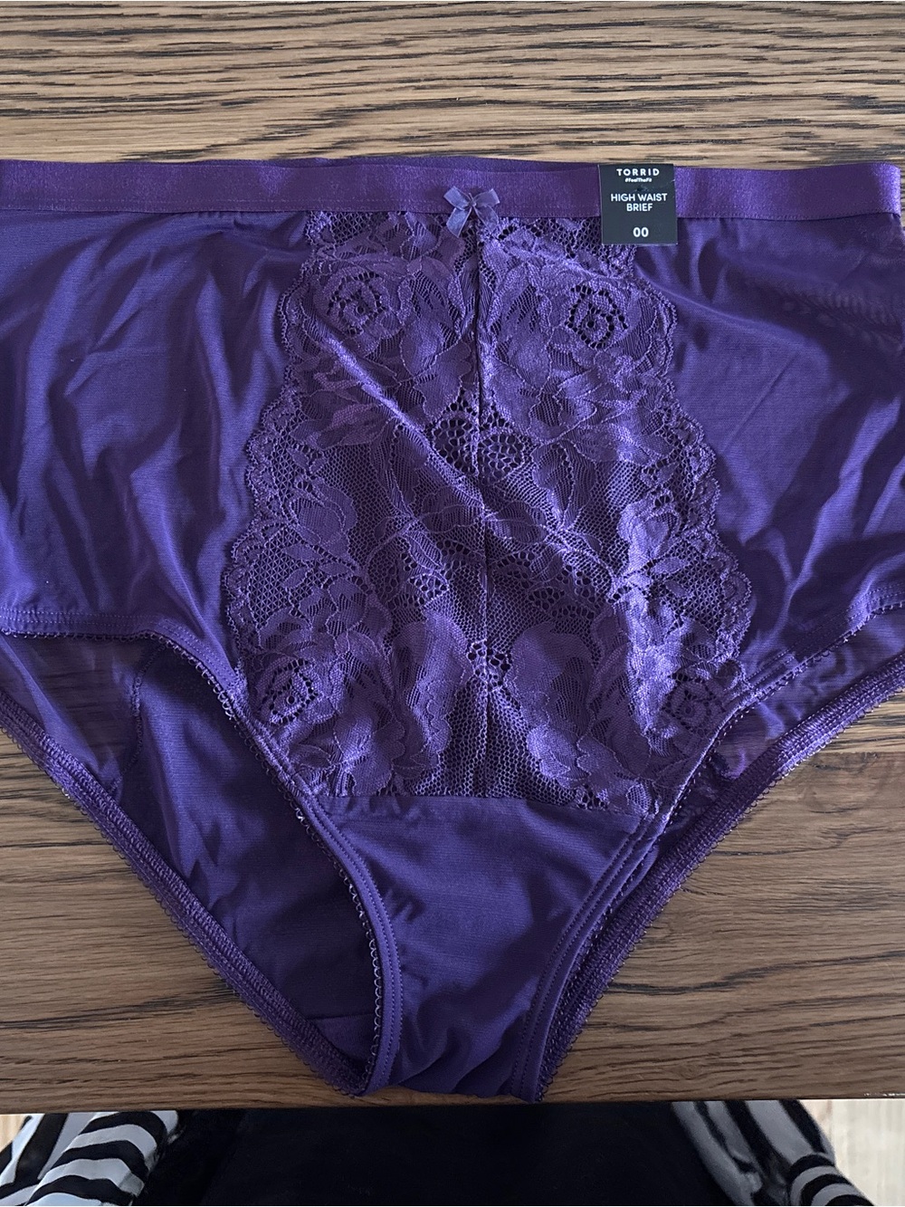Torrid Purple High-Waist Lace Brief